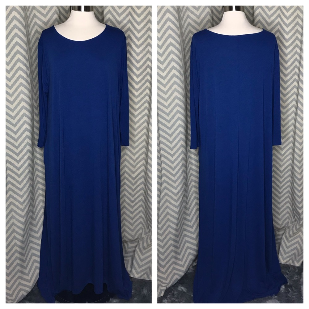 💥 Zenana Premium maxi dress blue 3X